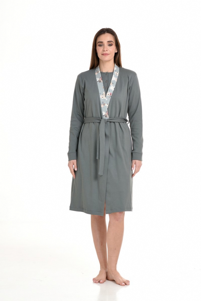 Μονόχρωμη Σταυρωτή Ρόμπα